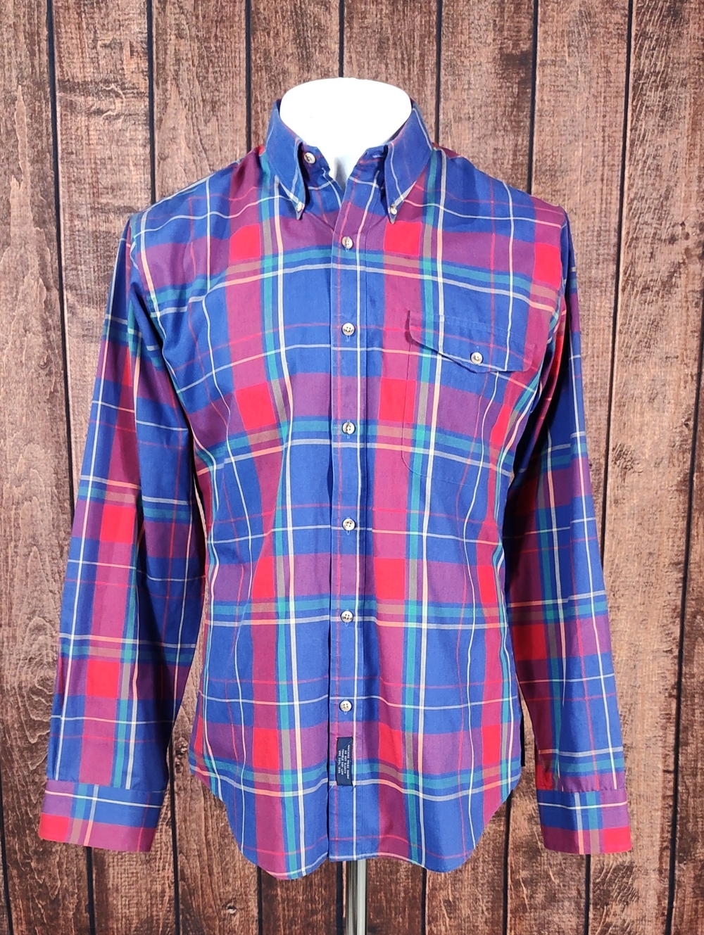 80's GANT Hugger Fitted Mens Foxhunt Plaid